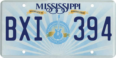 MS license plate BXI394