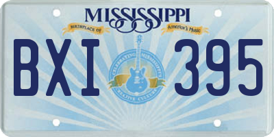 MS license plate BXI395