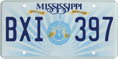 MS license plate BXI397
