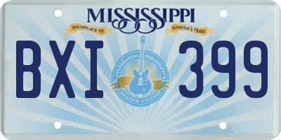 MS license plate BXI399