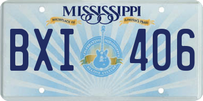 MS license plate BXI406