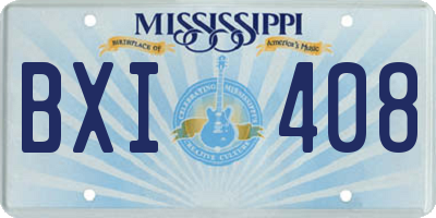 MS license plate BXI408
