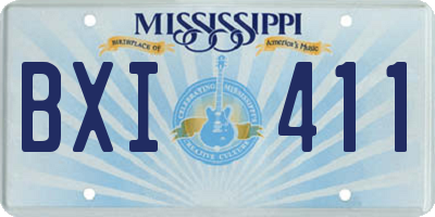 MS license plate BXI411