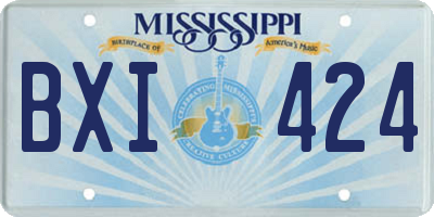 MS license plate BXI424