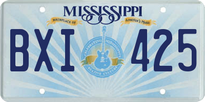 MS license plate BXI425