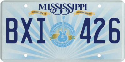 MS license plate BXI426