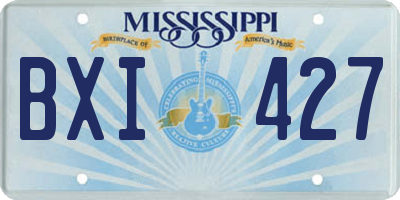 MS license plate BXI427
