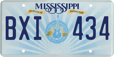 MS license plate BXI434