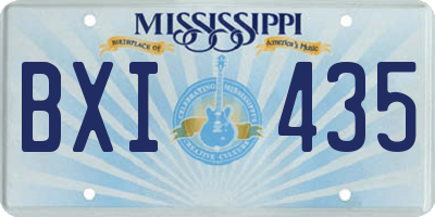 MS license plate BXI435