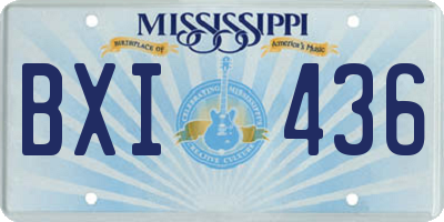 MS license plate BXI436