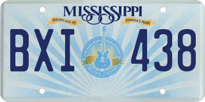 MS license plate BXI438