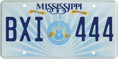 MS license plate BXI444