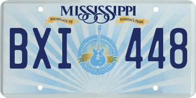 MS license plate BXI448