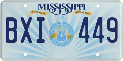 MS license plate BXI449
