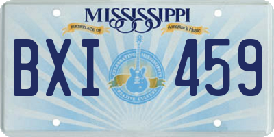 MS license plate BXI459