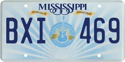 MS license plate BXI469