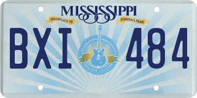 MS license plate BXI484