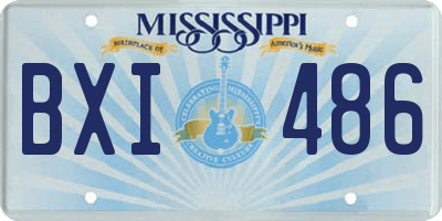MS license plate BXI486