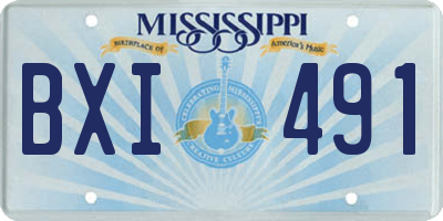 MS license plate BXI491