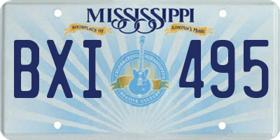 MS license plate BXI495