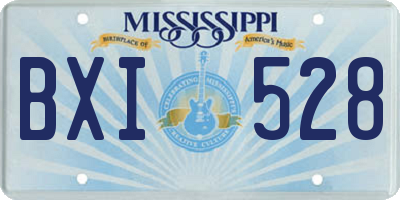 MS license plate BXI528