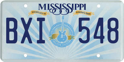 MS license plate BXI548