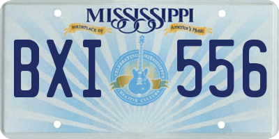 MS license plate BXI556