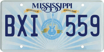 MS license plate BXI559