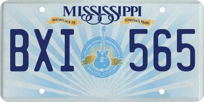 MS license plate BXI565