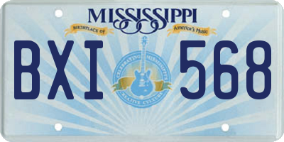 MS license plate BXI568