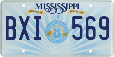 MS license plate BXI569