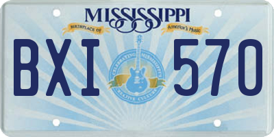 MS license plate BXI570