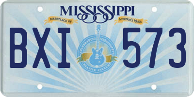 MS license plate BXI573