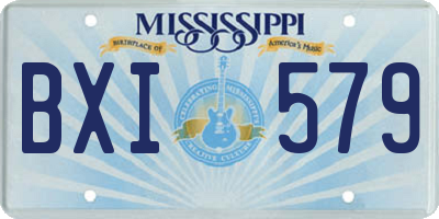MS license plate BXI579