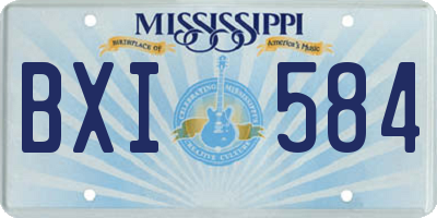 MS license plate BXI584