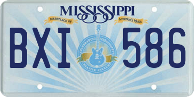 MS license plate BXI586