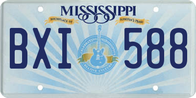 MS license plate BXI588