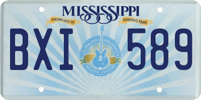 MS license plate BXI589