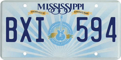 MS license plate BXI594