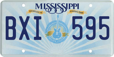 MS license plate BXI595