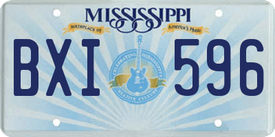 MS license plate BXI596