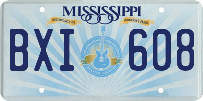 MS license plate BXI608