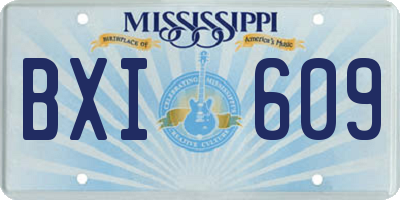 MS license plate BXI609
