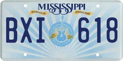 MS license plate BXI618
