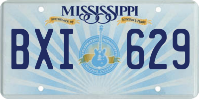 MS license plate BXI629