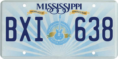 MS license plate BXI638