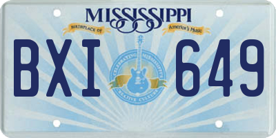 MS license plate BXI649