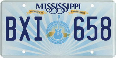 MS license plate BXI658