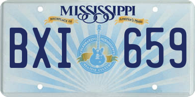 MS license plate BXI659