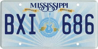 MS license plate BXI686
